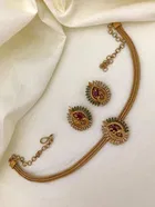 Zircon Gold-plated Copper Jewellery Set for Women 