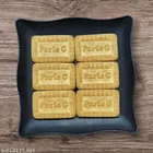 Plastic Plates for Kitchen, Black, Pack of 6
