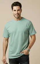 Polyester Round Neck T-shirt for Men, Multicolour, Pack of 2 