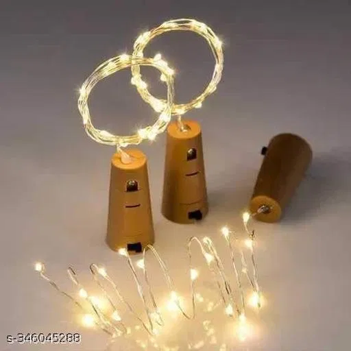 Battery Operated Cork LED Lights (Multicolor, Pack of 2)