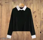 Cotton Blend T-shirt for Women, Black 