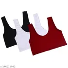 Nylon Bra for Women, Multicolour, Pack of 3 