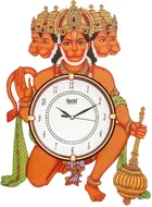 AJANTA Analog Hanuman With Glass Wall Clock (Multicolor) (35x35 cm) (Pack Of 1)