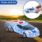 Push and Go Police Car Toy with Lights & Music 