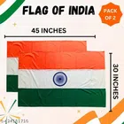 Fabric Indian Flag (Multicolor, 45x30 inches) (Pack of 2)