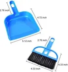 Dustpan and Brush Set | Hand Broom Cleaning Tool for Table, Desk, Car Kitchen | Animal Waste Dusting 