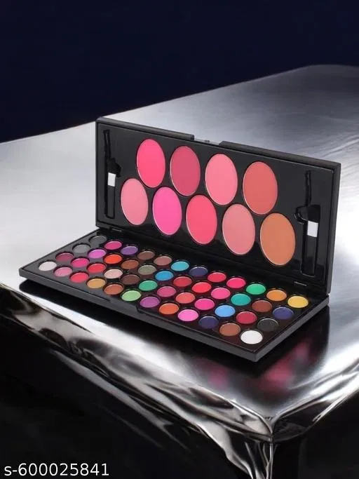48 Colors Miss Eye Shadow EyeShadow Palette with 9 Beauty Blushers Gold Palette 70 g (Multicolor)