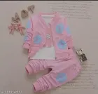 Crepe Full Sleeves Top & Bottom Clothing Set for Girls 