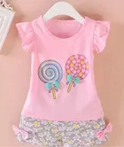 Hosiery Printed Clothing Set for Kids 