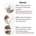 Mirror Gold Sticker 14 hexagon & 10buterfly