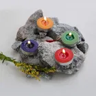 50pcs Colored Wax Tealight Smokeless Candles 