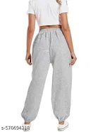 Cotton Blend Solid Trousers for Men, Grey 