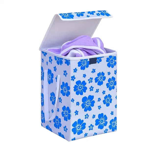 Canvas Laundry Basket ,Blue