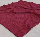 Net Solid Saree for Women 