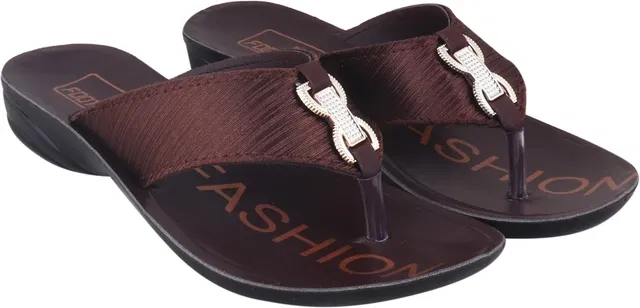 Flats for Women (Brown, 8)
