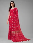 Georgette Foil Printed Saree for Women 