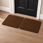 Status Dirt Trapper Doormat 36x56cm Brown Pack of 2