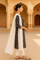 Rayon Block Print Kurti for Women 