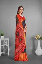 Moss Chiffon Printed Saree for Women 