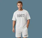 Cute T Shirt and Shorts Set for Men, Pack of 2 