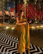 Jimmy Choo Self-Design Saree For Women, Brown