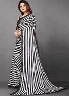 Trendy satin Saree with Blouse Piece For Women 