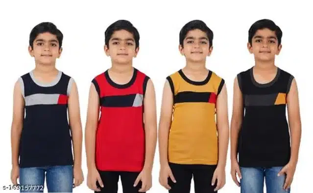 Innerwear for Boys (Multicolor, 8-9 Years) (Pack of 4)
