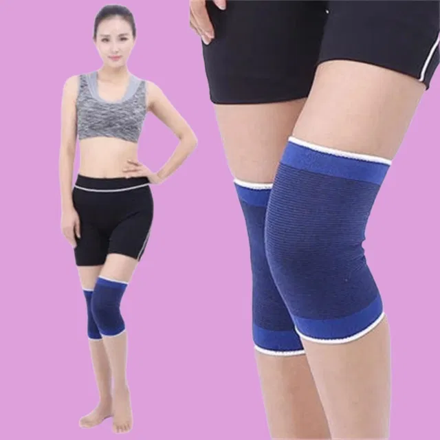 Polyester Solid Knee Sleeves for Women (Blue, Set of 1)