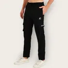 Lycra Nylon Logo Printed Track Pant for Men 