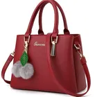 Leather Solid Satchel Bag for Women