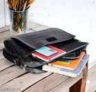 Leather Laptop Bag for Men, Black