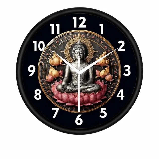 Buddha Wall Clock (Black)