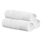 Cotton High Absorbent Antibacterial Hand Towels (Pack of 3) (White, 14x21 inches)