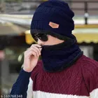 Woolen Beanie Cap with Neck Scarf for Men & Women 