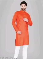 Cotton Solid Kurta with Pyjama for Men 