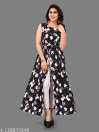 Poly Crepe Printed Kurti for Women 
