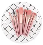 8 Piece Makeup Brush Set With PU Bag 