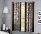 Alaqsa Brown Floral Polyester Door Curtain 7Ft Pack Of 1