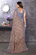 Georgette Printed Saree for Women 