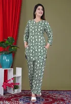 Rayon Top & Bottom Set for Women 