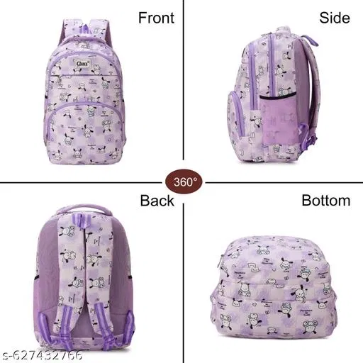 Polyester Backpack Bag, Purple