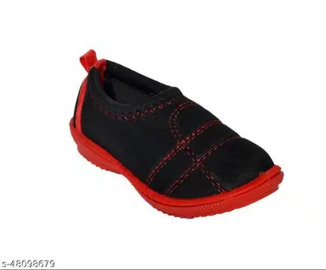 Casual Shoes for Kids (Red & Black, 4.5-5 Years)