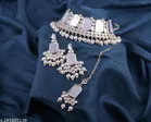 Big Uncut Light Gold Plated Kundan Choker Set for Women 