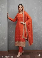 Embroidered Patiala Suit for Women 
