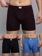Lux Parker Cotton Solid IE Long Trunks for Men 