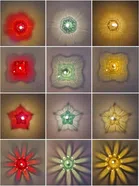 Plastic 3D Shadow Reflection Floating Diwali Diyas (Multicolor, Pack of 24)