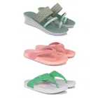 Combo of Heels with Slippers for Women 