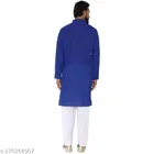 Cotton Blend Solid Kurta with Pyjama for Men 