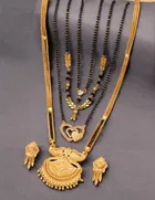 Combo of 4 Pcs Mangalsutras with Earrings Set for Women 