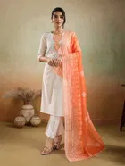 Rayon Printed Kurta with Pant & Dupatta for Women 